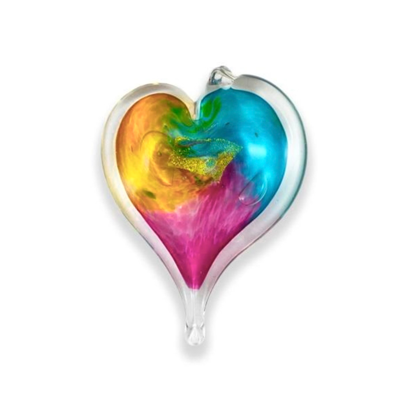 Small Hand Blown Glass Hearts